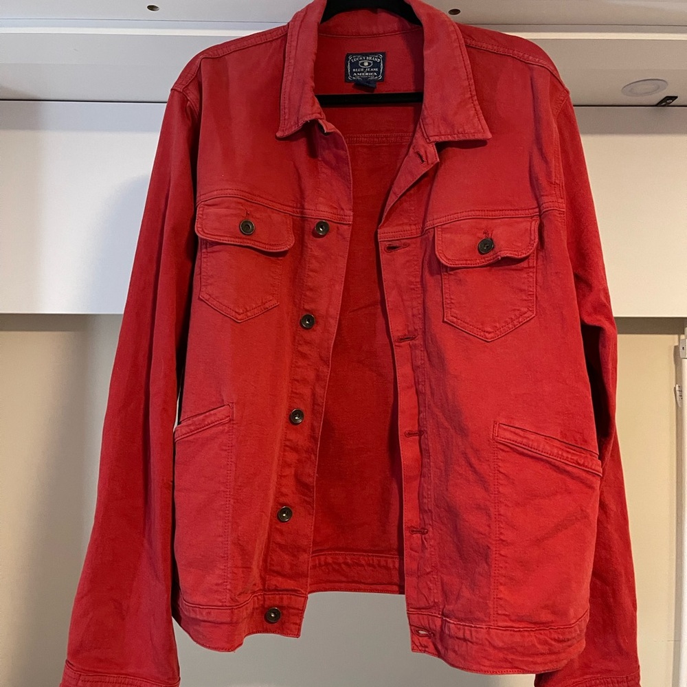 Lucky Brand Red Shirt Jacket